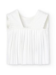 Boboli marškinėliai mergaitėms, balti цена и информация | Рубашки для девочек | pigu.lt