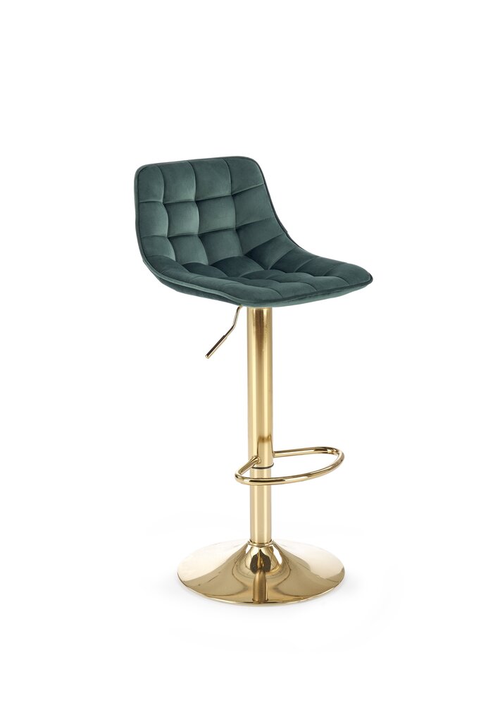 Baro kėdė Halmar H120, žalia/auksinė kaina ir informacija | Virtuvės ir valgomojo kėdės | pigu.lt