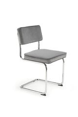 4-ių kėdžių komplektas K510, pilkas/sidabrinis kaina ir informacija | Virtuvės ir valgomojo kėdės | pigu.lt