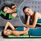 Akupresūros masažinis kilimėlis su pagalve Akumata, 110 x 43cm, juodas kaina ir informacija | Masažo reikmenys | pigu.lt