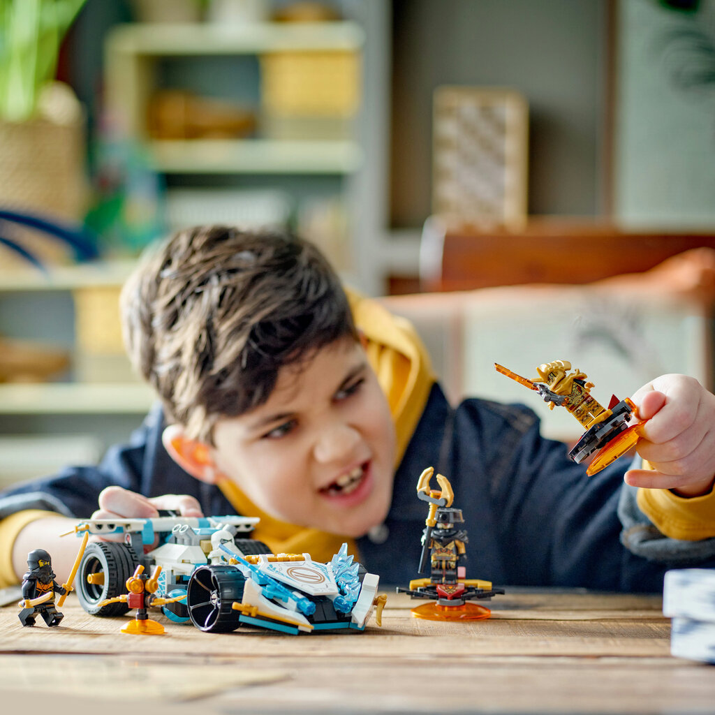 71791 LEGO® Ninjago Zane drakono galios Spinjitzu lenktynių automobilis цена и информация | Konstruktoriai ir kaladėlės | pigu.lt