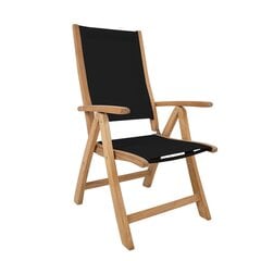 Садовый стул Bali, черный цена и информация | Садовые стулья, кресла, пуфы | pigu.lt