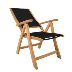 Садовый стул Bali, черный цена и информация | Садовые стулья, кресла, пуфы | pigu.lt