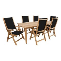 Комплект садовой мебели Maldive со складными стульями, черный цена и информация | Комплекты уличной мебели | pigu.lt