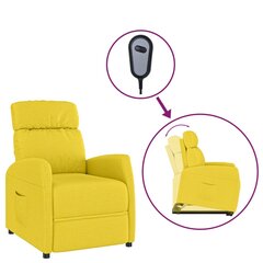Atsistojantis krėslas, šviesiai geltonos spalvos, audinys kaina ir informacija | Svetainės foteliai | pigu.lt