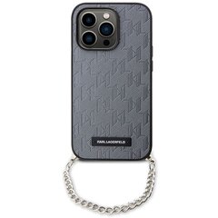 Karl Lagerfeld KLHCP14LSACKLHPG iPhone 14 Pro 6.1" srebrny|silver hardcase Saffiano Monogram Chain цена и информация | Чехлы для телефонов | pigu.lt