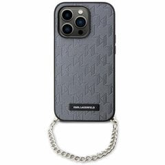 Karl Lagerfeld KLHCP14SSACKLHPG iPhone 14 6.1" srebrny|silver hardcase Saffiano Monogram Chain цена и информация | Чехлы для телефонов | pigu.lt