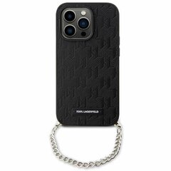 Karl Lagerfeld KLHCP14SSACKLHPK iPhone 14 6.1" czarny|black hardcase Saffiano Monogram Chain цена и информация | Чехлы для телефонов | pigu.lt