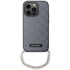 Karl Lagerfeld KLHCP14XSACKLHPG iPhone 14 Pro Max 6.7" srebrny|silver hardcase Saffiano Monogram Chain цена и информация | Чехлы для телефонов | pigu.lt