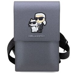 Karl Lagerfeld Torebka KLWBSAKCPMG srebrny|silver Saffiano Karl & Choupette цена и информация | Чехлы для телефонов | pigu.lt