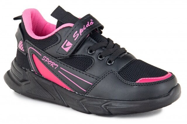 Sportiniai batai mergaitėms Spido 343414035715, juodi kaina ir informacija | Sportiniai batai vaikams | pigu.lt