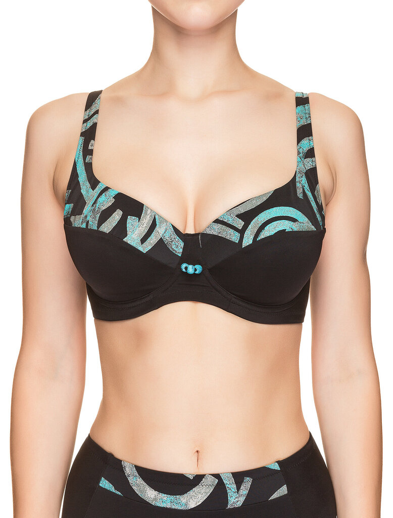 Bikinio viršutinė dalis moterims Lauma Lingerie Bora Bora, juoda kaina ir informacija | Maudymosi kostiumėliai | pigu.lt
