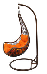 Товар с повреждением. Подвесное кресло с подставкой, темно-коричневое/оранжевое цена и информация | Товары с повреждениями | pigu.lt