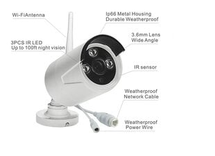 Комплект системы WiFi видеонаблюдения, комплект UKC 3340KIT, 4 канала цена и информация | Камеры видеонаблюдения | pigu.lt