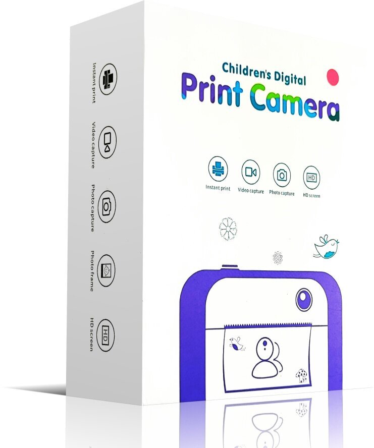 Vaikiškas nuotraukas spausdinantis fotoaparatas, rožinis kaina ir informacija | Lavinamieji žaislai | pigu.lt