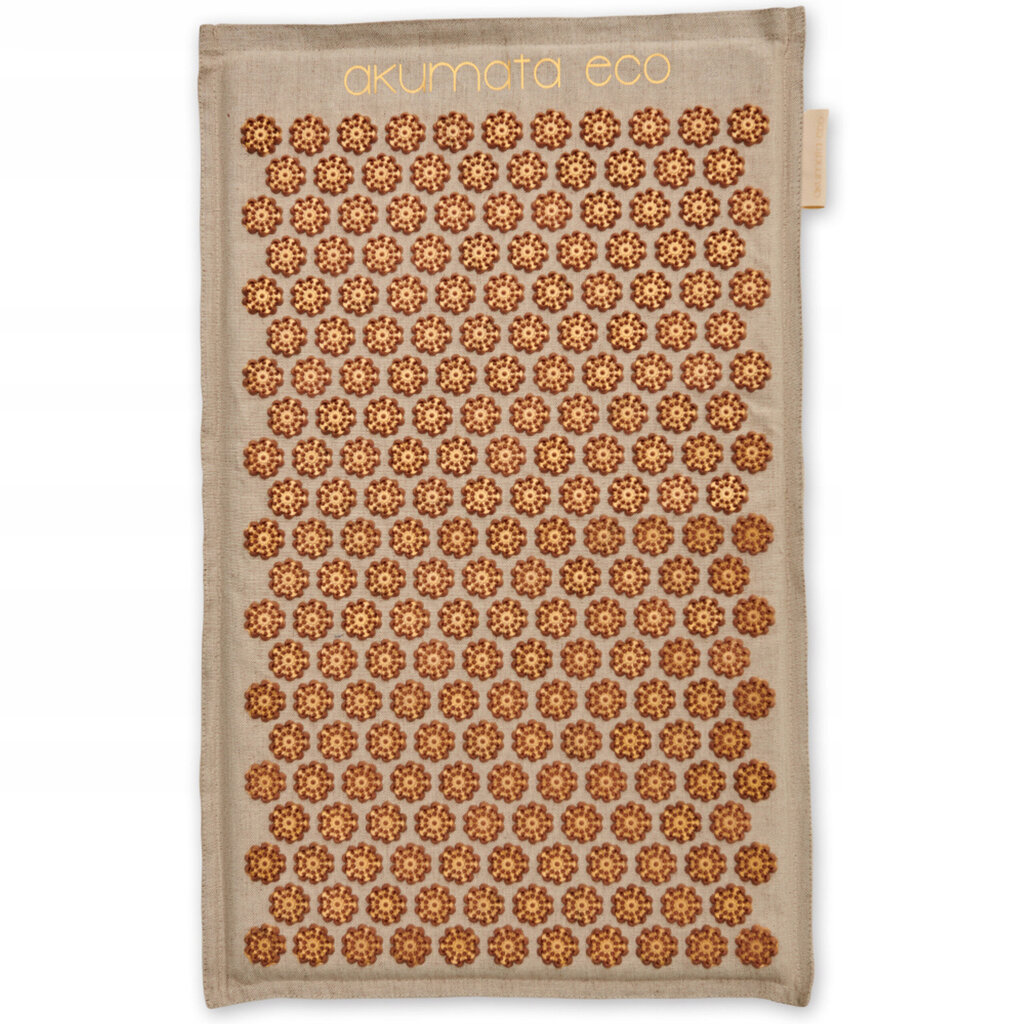 Akupresūros masažinis kilimėlis Akumata ECO, 72 x 43cm, smėlio spalvos kaina ir informacija | Masažo reikmenys | pigu.lt