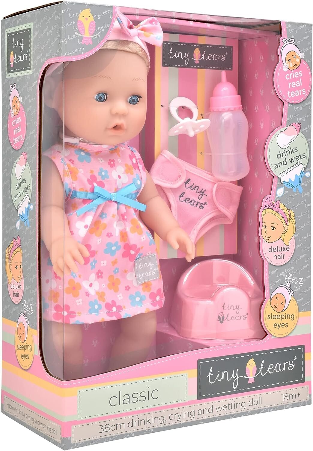 Lėlė verkianti ir besišlapinanti Tiny Tears Classic 11010 kaina | pigu.lt