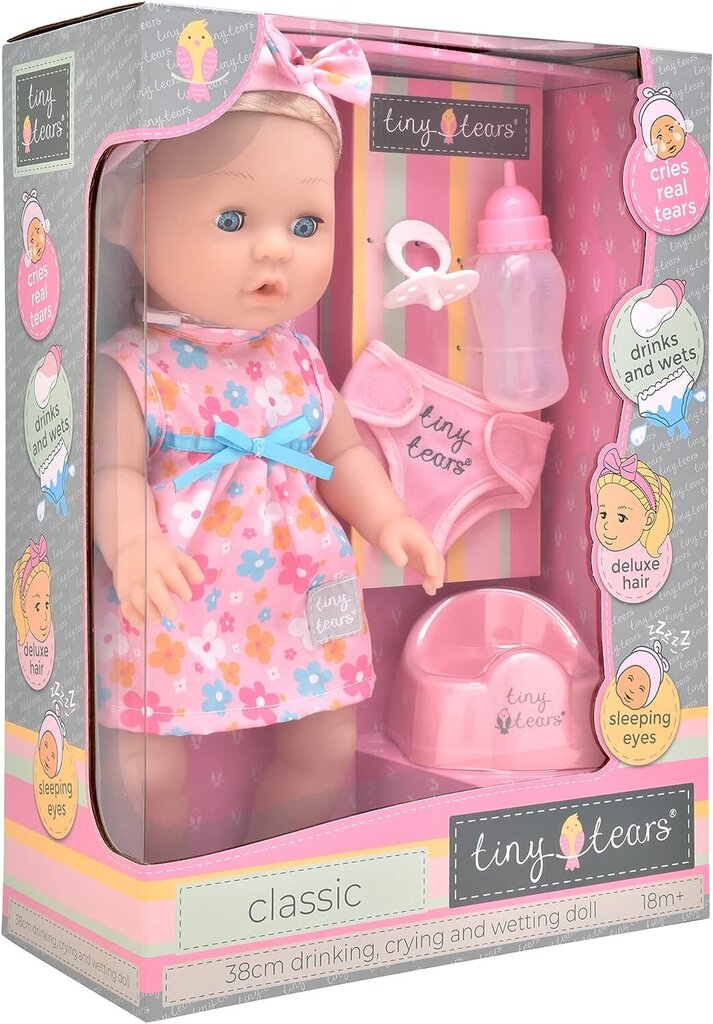 Lėlė verkianti ir besišlapinanti Tiny Tears Classic 11010 цена и информация | Žaislai mergaitėms | pigu.lt