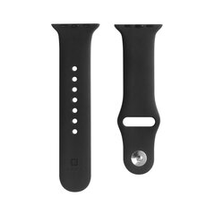 Evelatus Universal Apple Watch 42/44/45mm Silicone Loop Black цена и информация | Аксессуары для смарт-часов и браслетов | pigu.lt