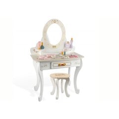 Medinis grožio staliukas princesei Lean Toys, baltas kaina ir informacija | Žaislai mergaitėms | pigu.lt