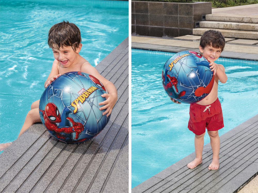 Pripučiamas kamuolys Bestway Spiderman (Žmogus Voras), 51 cm цена и информация | Vandens, smėlio ir paplūdimio žaislai | pigu.lt