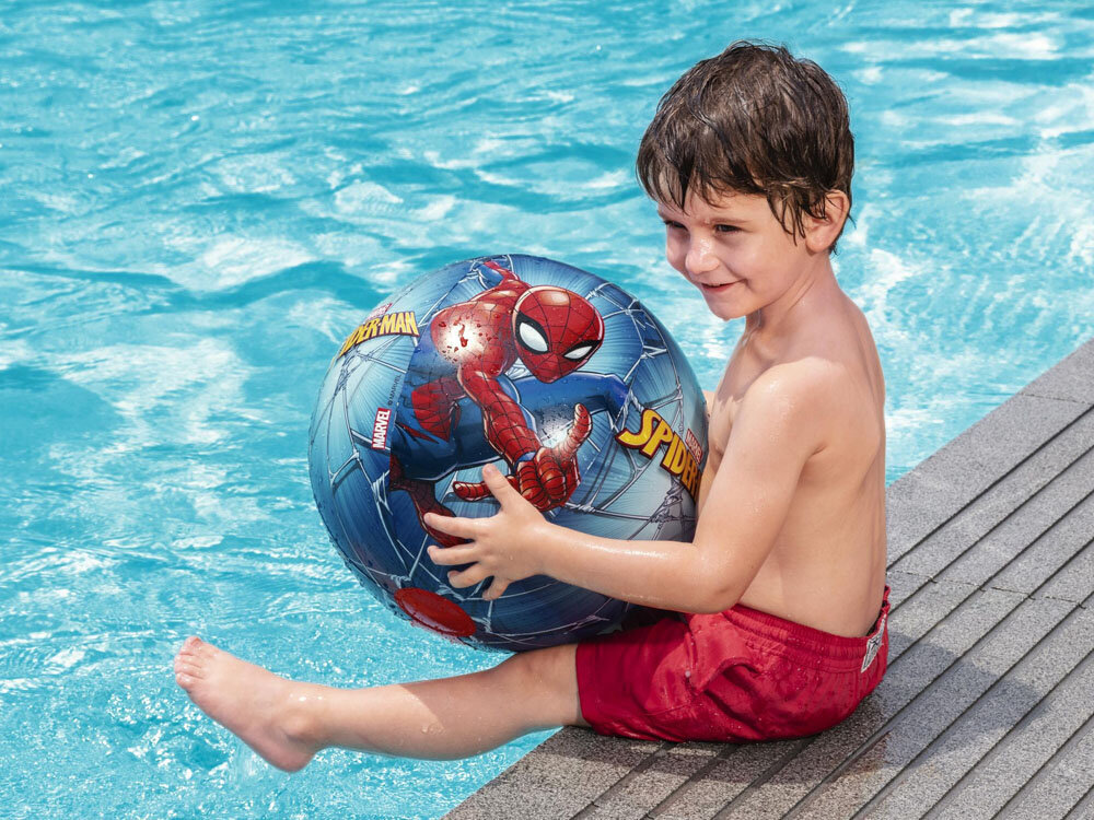 Pripučiamas kamuolys Bestway Spiderman (Žmogus Voras), 51 cm цена и информация | Vandens, smėlio ir paplūdimio žaislai | pigu.lt