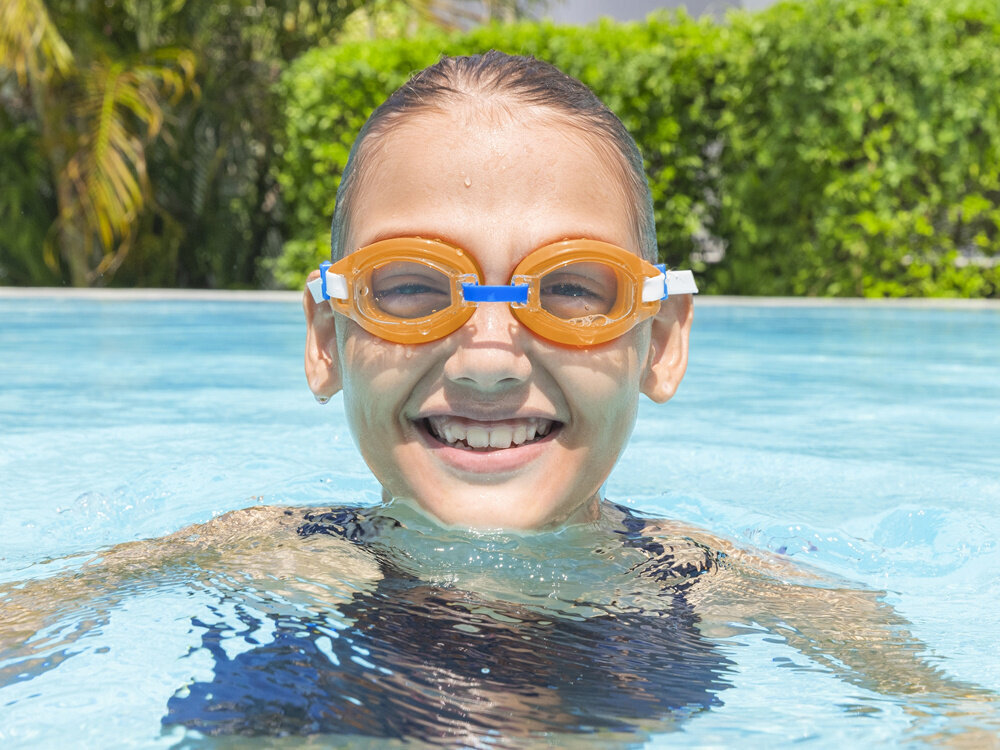 Vaikiški plaukimo akiniai Bestway, oranžiniai цена и информация | Vandens, smėlio ir paplūdimio žaislai | pigu.lt