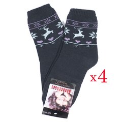 Kojinės moterims INK50033, mėlynos, 4 poros kaina ir informacija | Moteriškos kojinės | pigu.lt