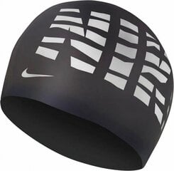 Plaukimo kepurė Nike Swim Wave Stripe Graphic 3, juoda kaina ir informacija | Plaukimo kepuraitės | pigu.lt