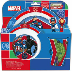 Indų rinkinys The Avengers Picnic set, mėlynas/raudonas цена и информация | Посуда, тарелки, обеденные сервизы | pigu.lt