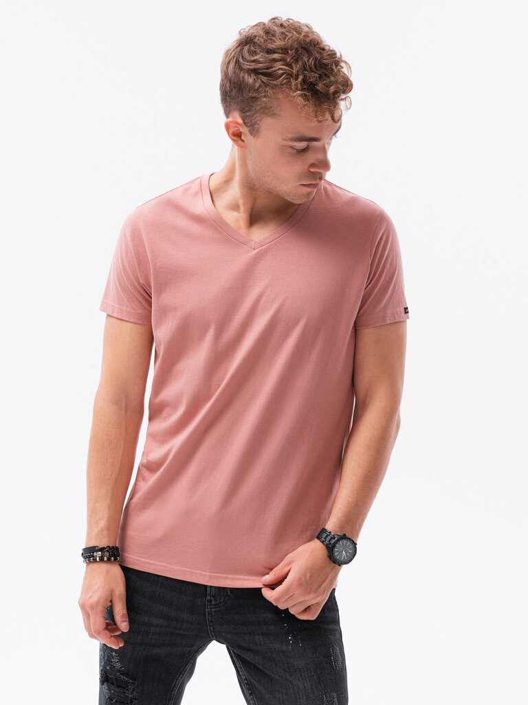 Marškinėliai vyrams, rožiniai kaina ir informacija | Vyriški marškinėliai | pigu.lt