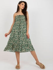 Женское платье с принтом, зеленое цена и информация | Платья | pigu.lt