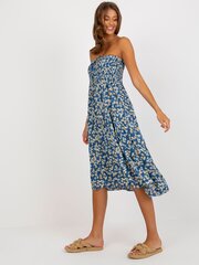 Женское темно-синее платье с принтом цена и информация | Платья | pigu.lt
