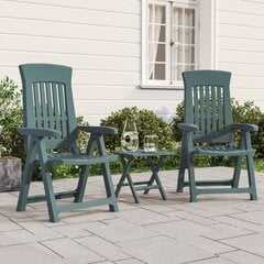 Atlošiamos sodo kėdės, 2vnt., žalios spalvos, PP kaina ir informacija | Lauko kėdės, foteliai, pufai | pigu.lt