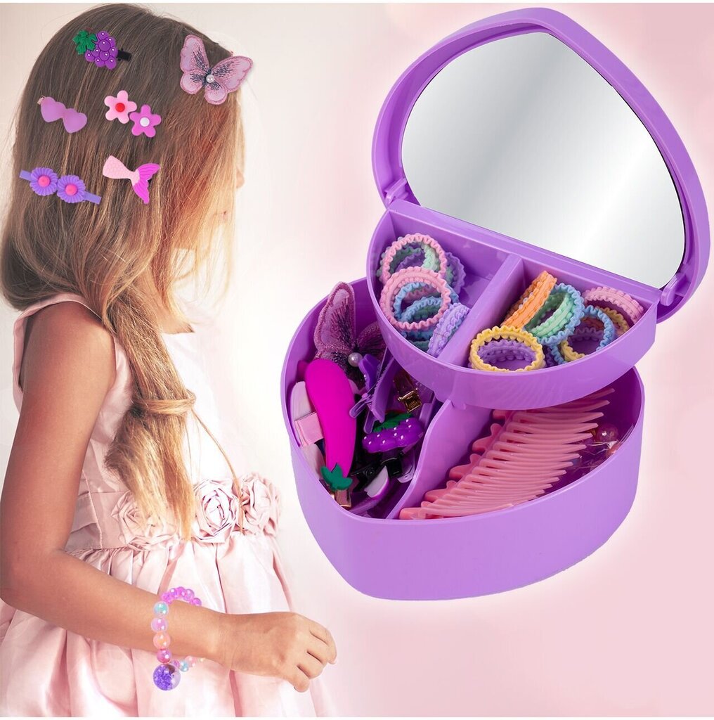Vaikiškas grožio rinkinys su veidrodžiu MalPlay kaina ir informacija | Žaislai mergaitėms | pigu.lt