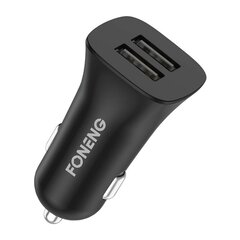 Foneng Автомобильное зарядное устройство Dual USB Foneng C07 2.4A (черный) цена и информация | Зарядные устройства для телефонов | pigu.lt