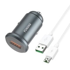 Foneng Комплект автомобильного мини GSM зарядного устройства Foneng C15 4A USB type-C (металл) цена и информация | Зарядные устройства для телефонов | pigu.lt