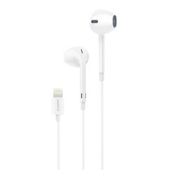 Foneng T28 Wired Earphones, Lightning, Remote Control (White) цена и информация | Наушники | pigu.lt