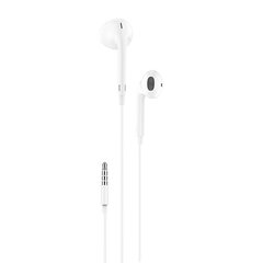 In-ear headphones, wired Foneng T34, mini jack 3.5mm, remote control (white) цена и информация | Наушники | pigu.lt
