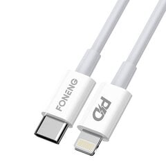 USB-C cable for Lighting Foneng X31, 3A, 2M (white) цена и информация | Кабели для телефонов | pigu.lt