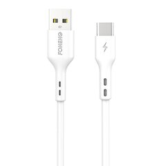 Foneng X36 USB to USB-C cable, 2.4A, 2m (white) цена и информация | Кабели для телефонов | pigu.lt