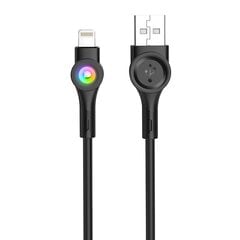 Foneng X59 USB to Micro USB cable, LED, 3A, 1m (black) цена и информация | Кабели для телефонов | pigu.lt