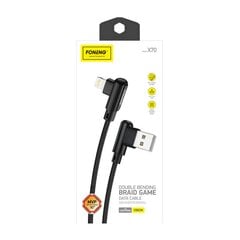 Foneng Foneng X70 Угловой кабель USB-USB-C, 3A, 1 м (черный) цена и информация | Кабели для телефонов | pigu.lt