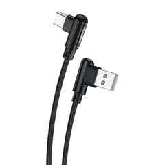 Foneng X70 Angled USB to USB-C cable, 3A, 1m (black) цена и информация | Кабели для телефонов | pigu.lt