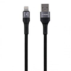 Foneng Кабель Foneng X79 USB-USB-C, LED, в оплетке, 66 Вт, 1 м (черный) цена и информация | Кабели для телефонов | pigu.lt