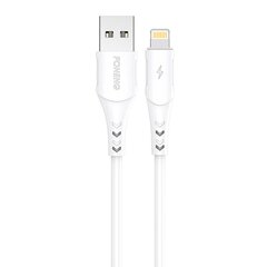 USB cable for Lightning Foneng X81, 2.1A, 1m (white) цена и информация | Кабели для телефонов | pigu.lt