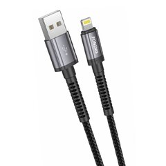 USB cable for Lightning Foneng X83, 2.1A, 1m (black) цена и информация | Кабели для телефонов | pigu.lt