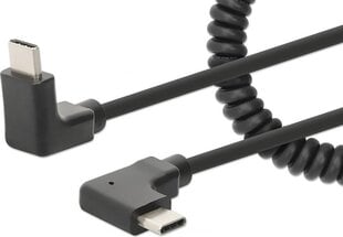 Manhattan, USB-C, 60 Вт / 3 А, 35 - 100 см цена и информация | Кабели и провода | pigu.lt