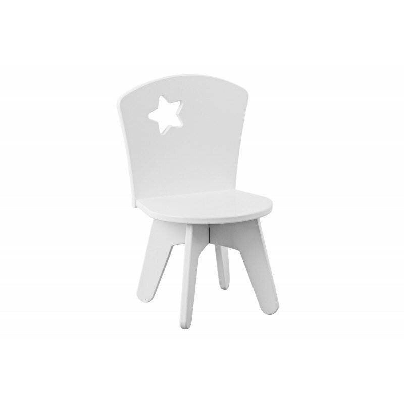 Vaikiškas staliukas su kėdutėmis Moon & Star, baltas kaina ir informacija | Vaikiškos kėdutės ir staliukai | pigu.lt