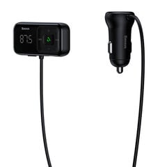 Wireless Bluetooth FM transmitter with charger Baseus S-16 (Overseas edition) - black цена и информация | FM-модуляторы | pigu.lt